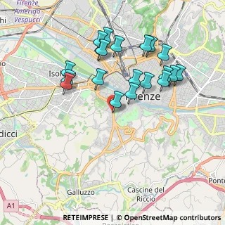 Mappa Via del Casone, 50124 Firenze FI, Italia (1.9345)