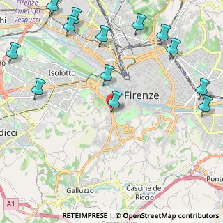 Mappa Via del Casone, 50124 Firenze FI, Italia (3.01077)