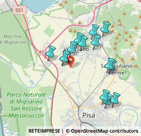 Mappa Via delle Murella Arena Metato, 56017 San Giuliano Terme PI, Italia (3.53)