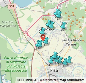 Mappa Via delle Murella Arena Metato, 56017 San Giuliano Terme PI, Italia (3.69667)