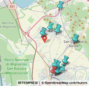 Mappa Via delle Murella Arena Metato, 56017 San Giuliano Terme PI, Italia (4.61294)