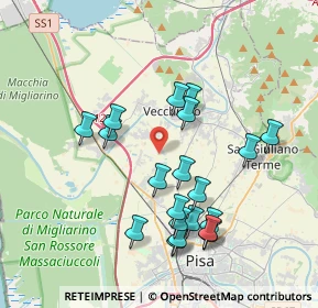 Mappa Via delle Murella Arena Metato, 56017 San Giuliano Terme PI, Italia (3.83)