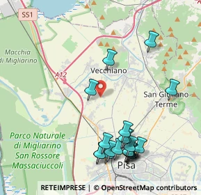 Mappa Via delle Murella Arena Metato, 56017 San Giuliano Terme PI, Italia (4.8135)