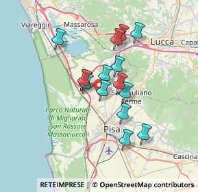 Mappa Via delle Murella Arena Metato, 56017 San Giuliano Terme PI, Italia (5.61133)