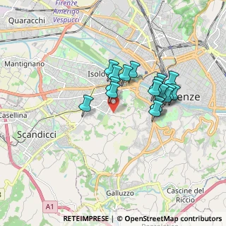 Mappa Via Giottino, 50143 Firenze FI, Italia (1.48944)