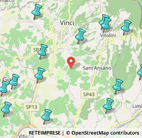 Mappa 50059 Vinci FI, Italia (3.10786)