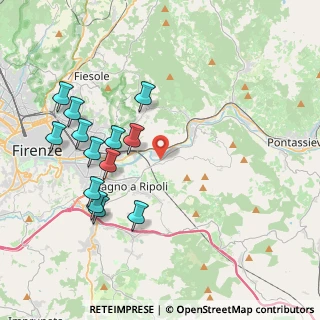 Mappa SP di Rosano, 50012 Bagno a Ripoli FI, Italia (4.31538)