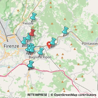 Mappa SP di Rosano, 50012 Bagno a Ripoli FI, Italia (3.86538)
