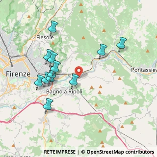 Mappa SP di Rosano, 50012 Bagno a Ripoli FI, Italia (3.93417)