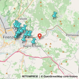 Mappa SP di Rosano, 50012 Bagno a Ripoli FI, Italia (4.56667)