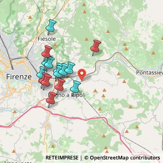 Mappa SP di Rosano, 50012 Bagno a Ripoli FI, Italia (3.596)