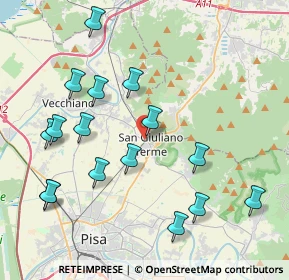 Mappa Via Roma, 56017 San Giuliano Terme PI, Italia (4.55688)