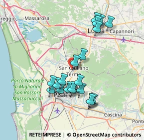 Mappa Via Roma, 56017 San Giuliano Terme PI, Italia (7.2045)