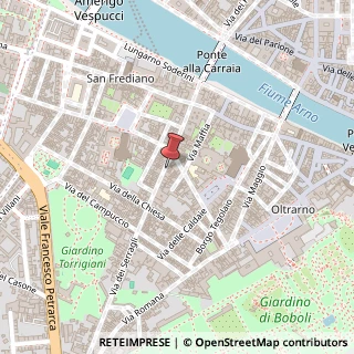 Mappa Via dei Serragli, 29, 50124 Firenze, Firenze (Toscana)