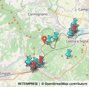 Mappa Via Camaioni, 59015 Carmignano PO, Italia (4.60222)