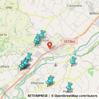 Mappa Via Tevere, 61030 Cartoceto PU, Italia (2.62154)