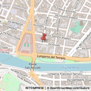 Mappa Via Arnolfo, 8 rosso, 50121 Firenze, Firenze (Toscana)