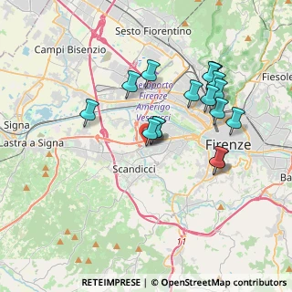 Mappa Via Baccio da Montelupo, 50142 Scandicci FI, Italia (3.60529)