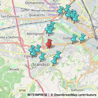 Mappa Via Baccio da Montelupo, 50142 Scandicci FI, Italia (2.09167)