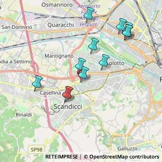 Mappa Via Baccio da Montelupo, 50142 Scandicci FI, Italia (2.08667)