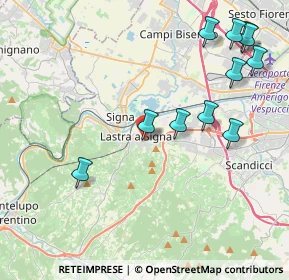 Mappa Via Brunetto Pagliai, 50055 Lastra a Signa FI, Italia (4.88364)