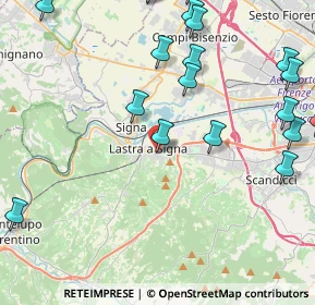 Mappa Via Brunetto Pagliai, 50055 Lastra a Signa FI, Italia (5.9275)