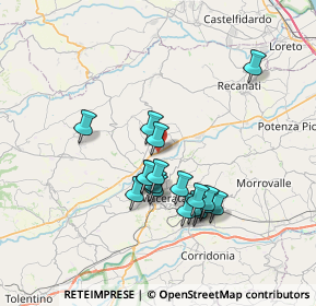 Mappa Località S.Egidio, 62010 Montecassiano MC, Italia (6.38944)