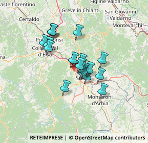 Mappa Strada del Petriccio e Belriguardo, 53100 Siena SI, Italia (9.7295)