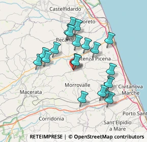 Mappa Via Giovagnetti, 62010 Montelupone MC, Italia (6.6535)