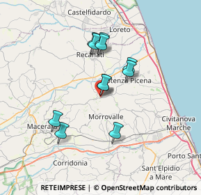 Mappa Via Giovagnetti, 62010 Montelupone MC, Italia (5.89636)