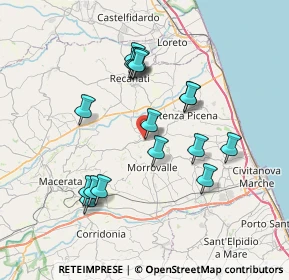 Mappa Via Giovagnetti, 62010 Montelupone MC, Italia (7.07)