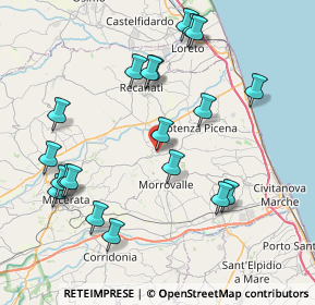 Mappa Via Tommaso Giachini, 62010 Montelupone MC, Italia (9.0015)