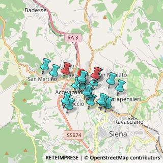 Mappa Strada Statale 222 Chiantigiana, 53035 Monteriggioni SI, Italia (1.2965)