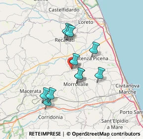 Mappa Piazza del Comune, 62010 Montelupone MC, Italia (6.26364)