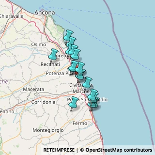 Mappa Via Foce Asola, 62012 Civitanova Marche MC, Italia (9.66471)