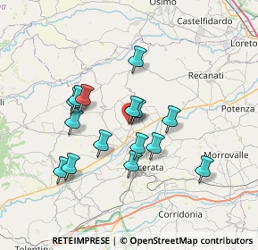 Mappa Via dell'Artigianato, 62010 Montecassiano MC, Italia (6.37933)