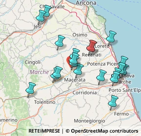 Mappa Via dell'Artigianato, 62010 Montecassiano MC, Italia (15.24)