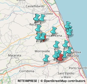 Mappa Contrada S. Martino, 62010 Montelupone MC, Italia (6.896)