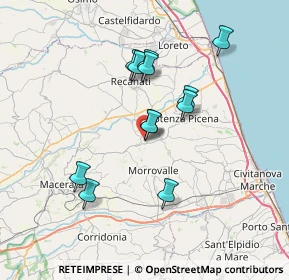 Mappa Via Regina Margherita, 62010 Montelupone MC, Italia (6.36333)