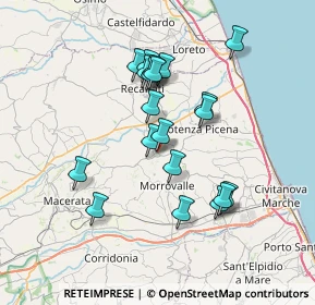 Mappa Via Regina Margherita, 62010 Montelupone MC, Italia (6.6055)