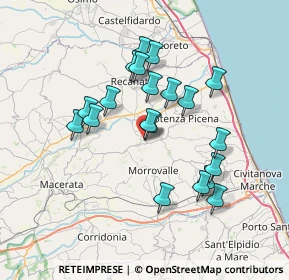 Mappa Via Regina Margherita, 62010 Montelupone MC, Italia (6.5885)