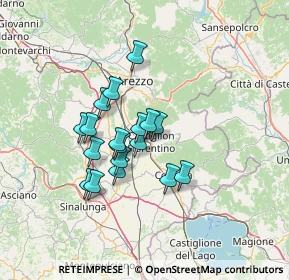 Mappa Via Tevere, 52043 Castiglion Fiorentino AR, Italia (10.61944)