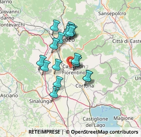 Mappa Via Tevere, 52043 Castiglion Fiorentino AR, Italia (11.00053)