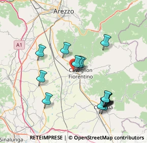 Mappa Via Tevere, 52043 Castiglion Fiorentino AR, Italia (7.73563)