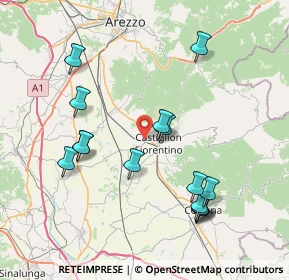Mappa Via Tevere, 52043 Castiglion Fiorentino AR, Italia (8.38)