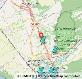 Mappa SS 1 Via Aurelia, 57023 Cecina LI, Italia (3.87611)