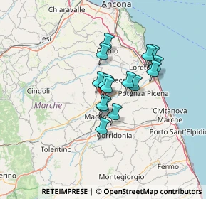 Mappa SP 77 della Val di Chienti, 62010 Sambucheto MC (9.53667)