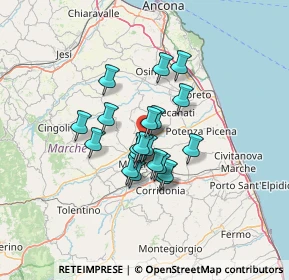 Mappa SP 77 della Val di Chienti, 62010 Sambucheto MC (9.4675)