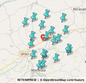 Mappa SP 77 della Val di Chienti, 62010 Sambucheto MC (3.6035)