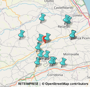 Mappa SP 77 della Val di Chienti, 62010 Sambucheto MC (7.37467)